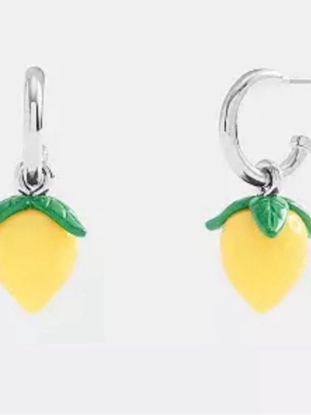 🍋 Coach Lemon Drop Earrings NWT  🍋 - Picture 2 of 3